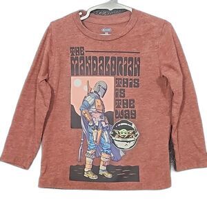 Old Navy Mandalorian Star Wars Kid XS (5) This is The Way Long Sleeve Tee Shirt
